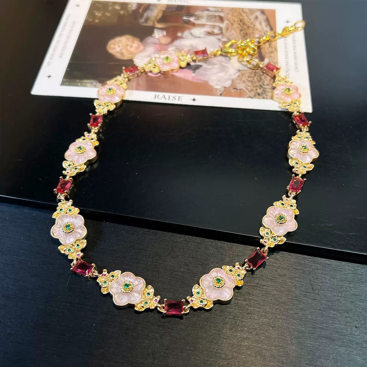 Vintage Floral Set – Necklace, Bracelet & Earrings - Image 5
