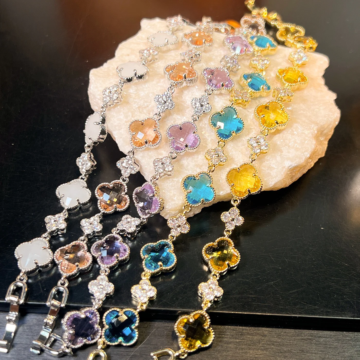 Summer Posy Bracelet – Stackable Crystal Jewelry - Image 5